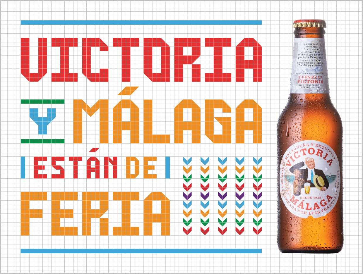 Creatividad y diseño para cervezas Victoria en la feria de Málaga