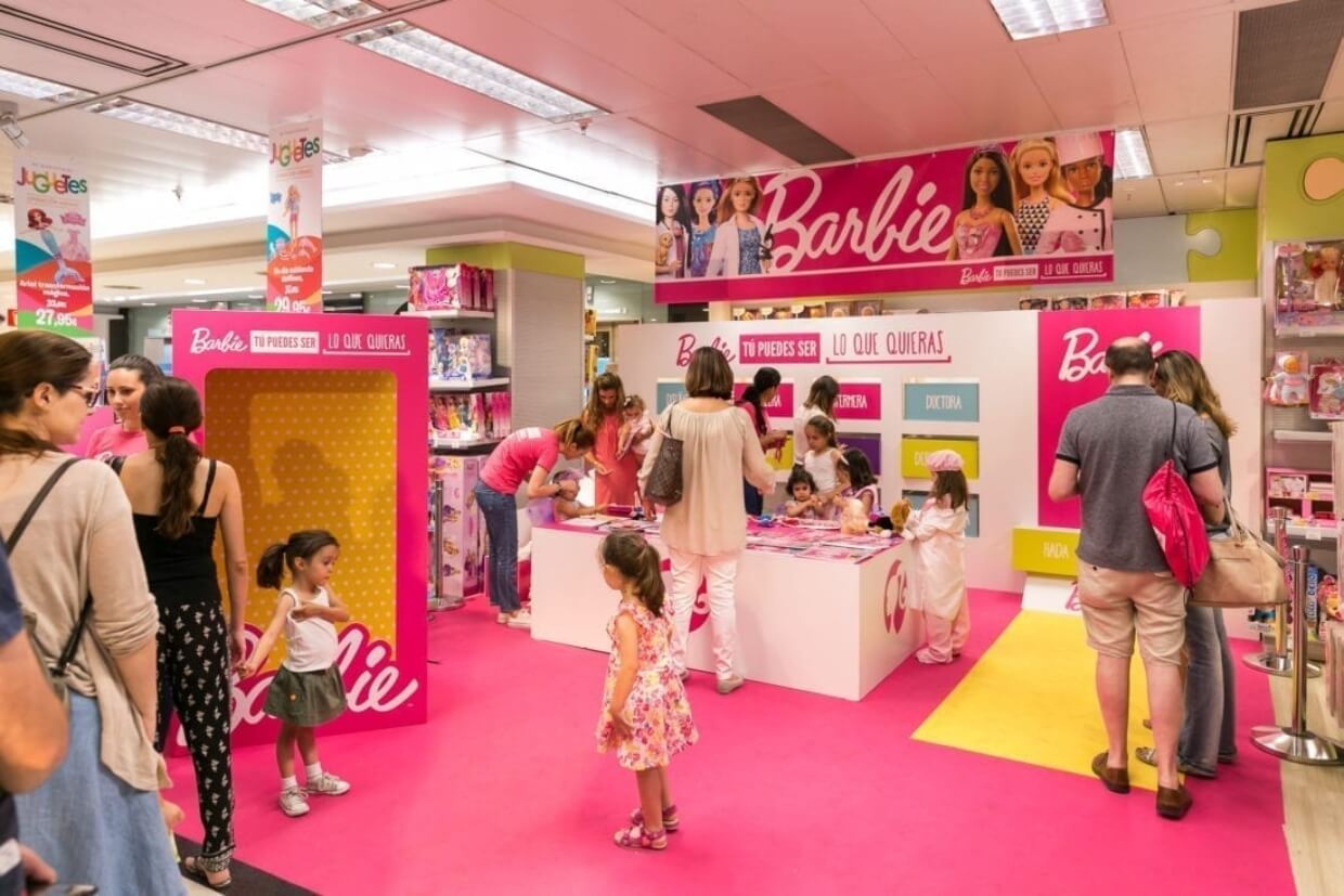 Activación de marca en el punto de venta de Barbie. Acción de Trade Marketing