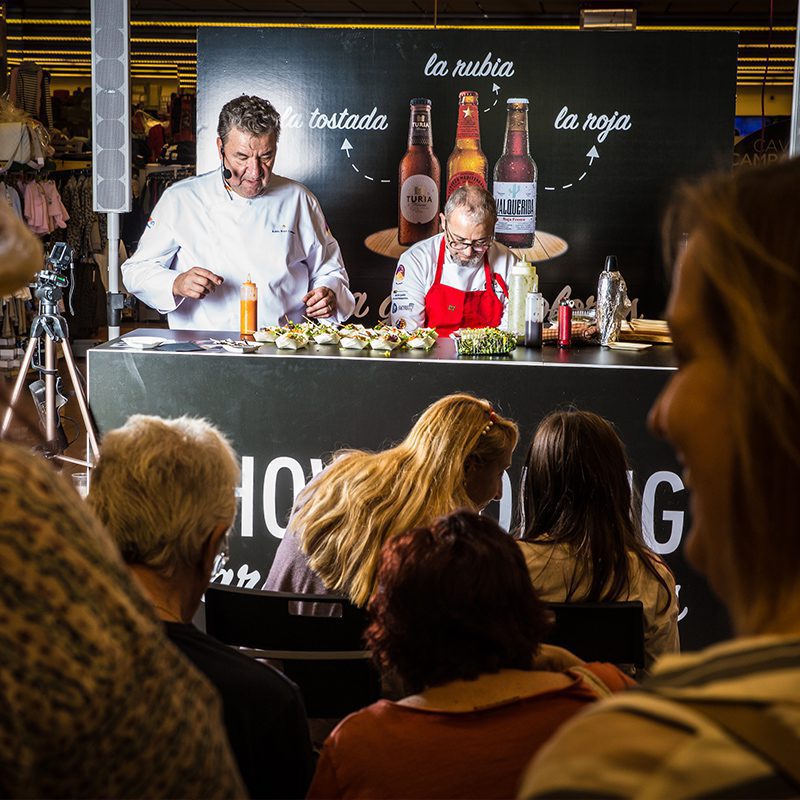 Activación en el punto de venta . Showcooking en evento.