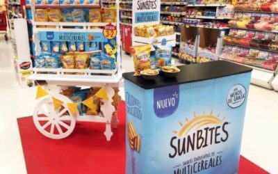 POINT-OF-SALE TASTINGS FOR THE LAUNCH OF “SUNBITES”.