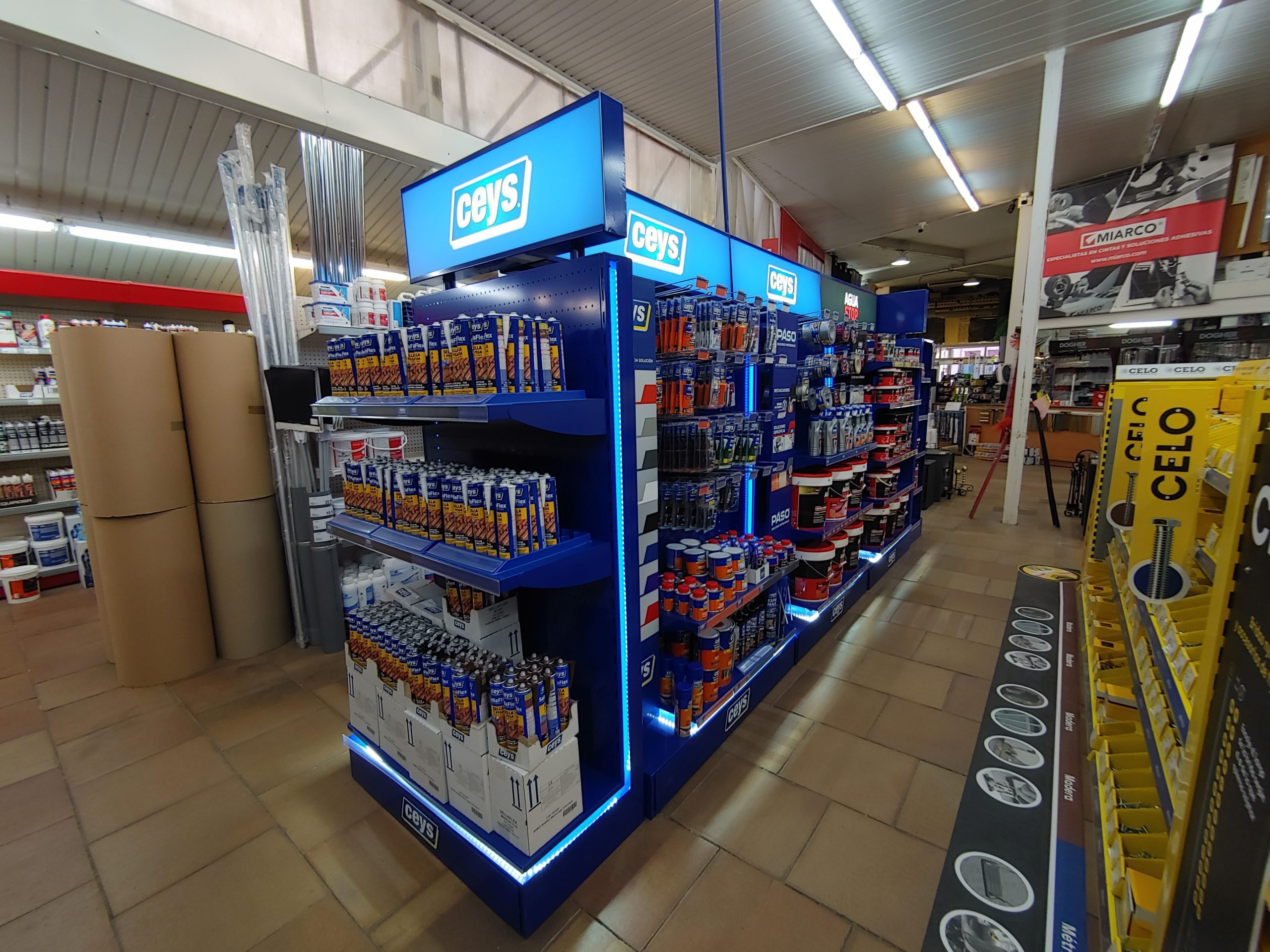 Ceys point-of-sale display. Retail and trade marketing