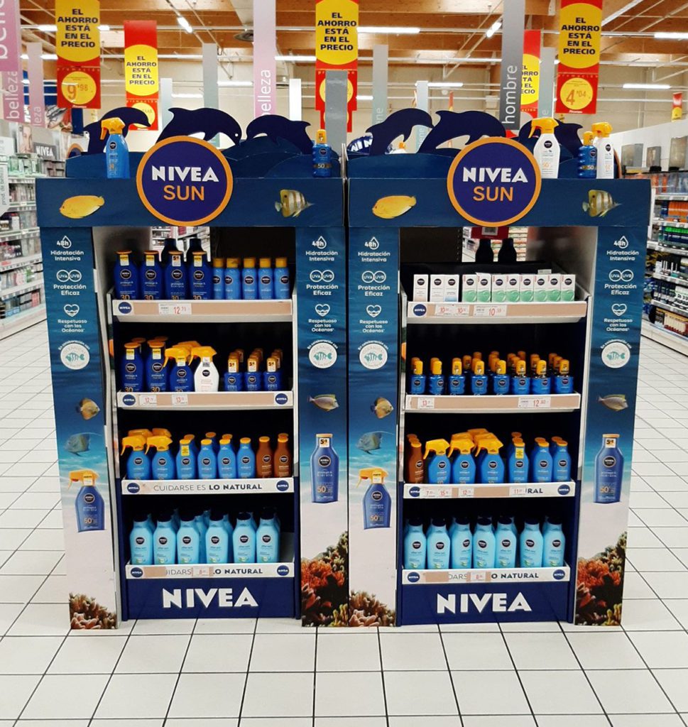 Nivea cardboard display