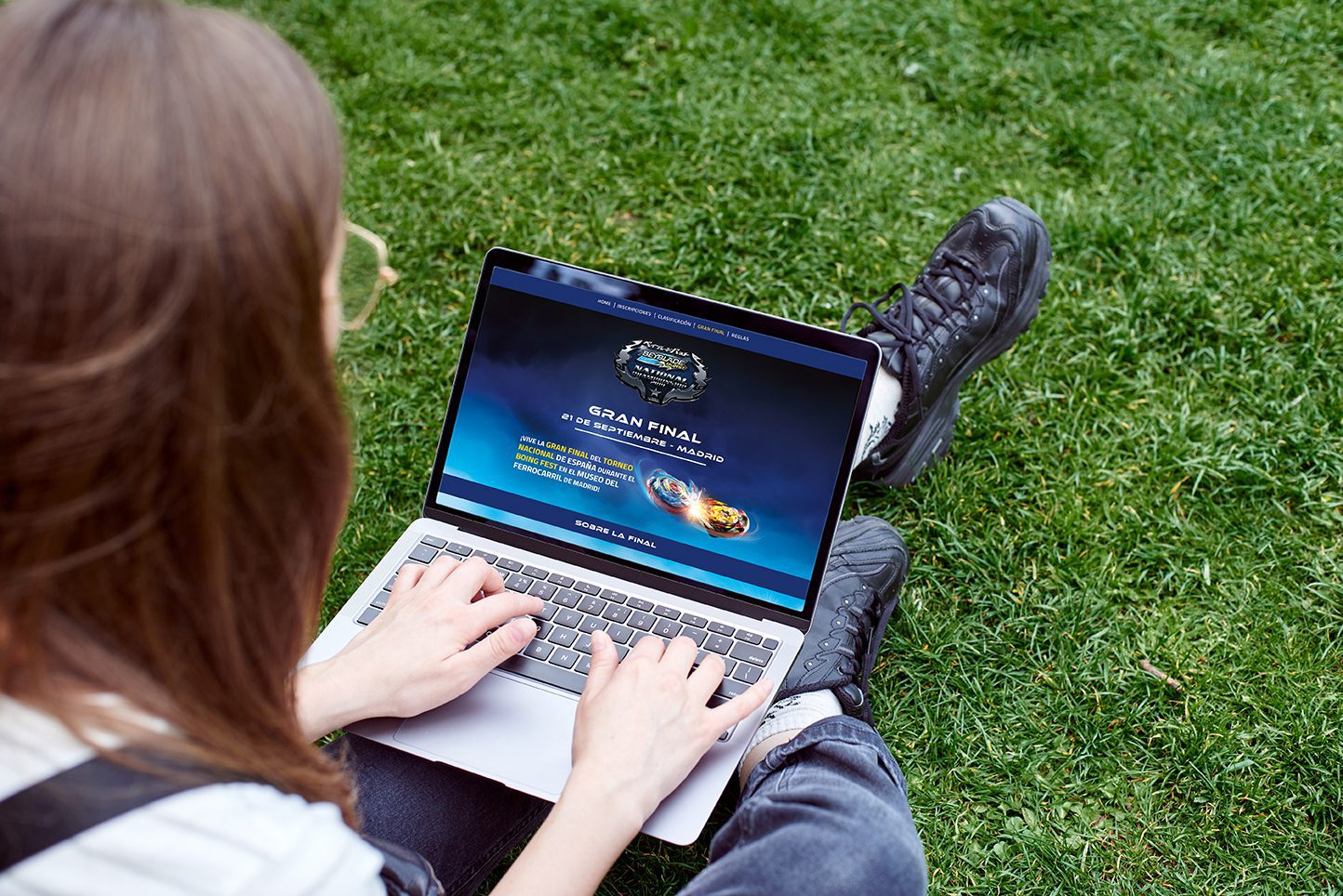Laptop,With,White,Screen.,Mockup,Netbook.,A,Woman,Works,With