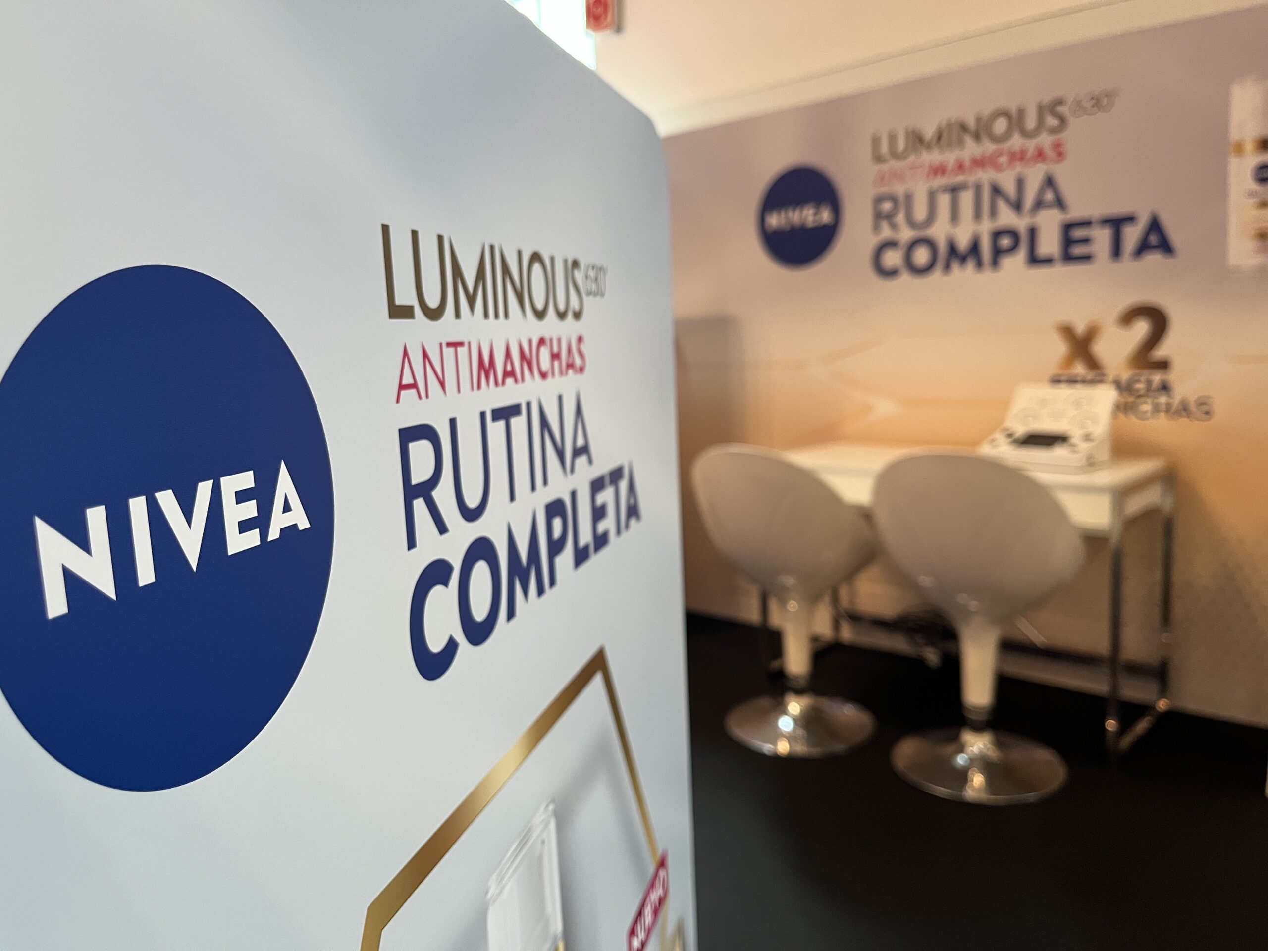 Detalle mueble Nivea en la Facial Party Night